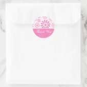 Roze Hartelijk dank Stickers (Tas)