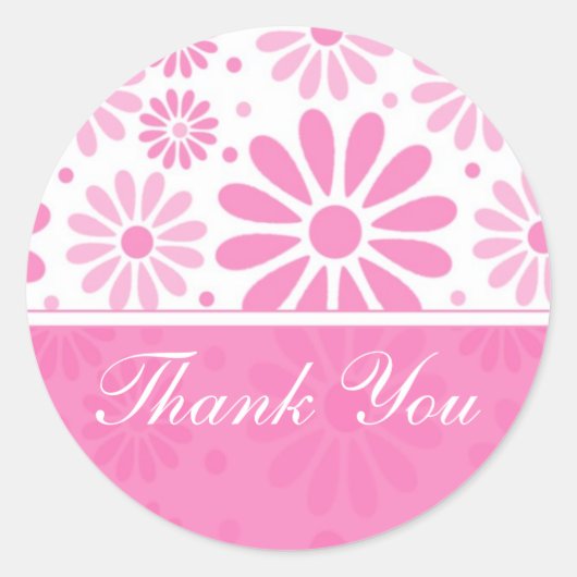 Roze Hartelijk dank Stickers (Voorkant)