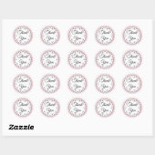 Roze Hartelijk dank Stickers (Vel)