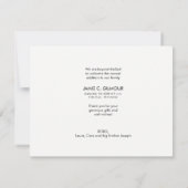 Roze Hartelijk dank Tweede baby geboortefoto colla Aankondiging (Achterkant)