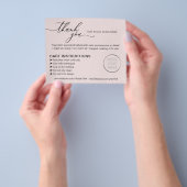 Roze Hartelijk dank voor advies wasinstructies Flyer (Hand)