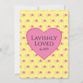  roze harten Aangepaste gele Valentijnsdag (Voorkant)