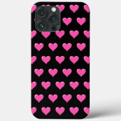 Roze harten aangepaste kleuren - zwart Case-Mate iPhone case (Achterkant)