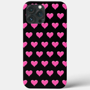 Roze harten aangepaste kleuren - zwart Case-Mate iPhone case