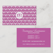 Roze harten aangepaste visitekaartjes (Voorkant / Achterkant)