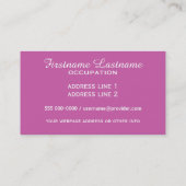 Roze harten aangepaste visitekaartjes (Achterkant)