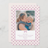 Roze, harten achtergrond, moederdag foto kaart, kaart (Voorkant / Achterkant)