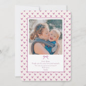 Roze, harten achtergrond, moederdag foto kaart, kaart (Voorkant)