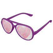 Roze harten aviator zonnebril (Gekanteld)