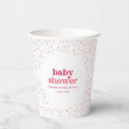 Roze Harten Baby shower Papieren beker