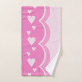 Roze harten bad handdoek (Handdoek)