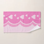 Roze harten bad handdoek (Handdoek)