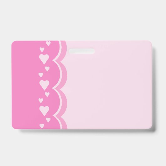 Roze harten badge (Voorzijde)