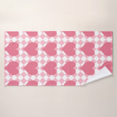 Roze harten badhanddoek (Badhanddoek)