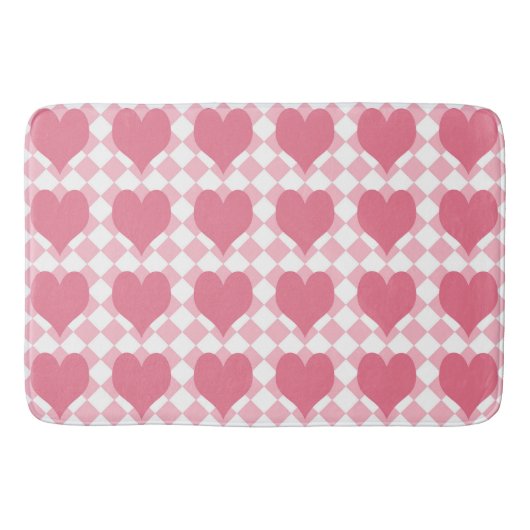 Roze harten badmat (Voorkant)