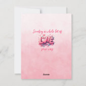 Roze harten ballonnen auto in roze feestdagenkaart