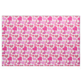  roze harten barsten van liefde stof (Fat Quarter)
