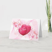 Roze Harten Be Mine Valentijn Kaart (Voorkant)