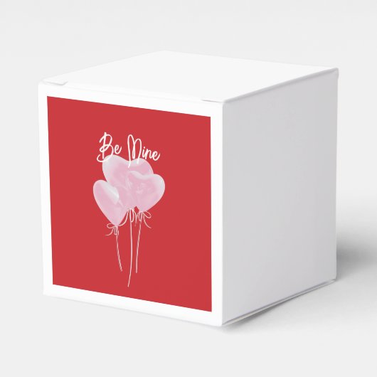 Roze harten bedankdoosjes (Voorkant Zijde)