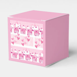 Roze harten bedankdoosjes