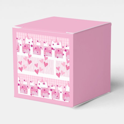 Roze harten bedankdoosjes (Voorkant Zijde)