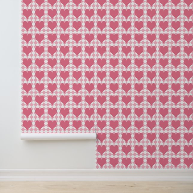 Roze harten behang (Applicatie)