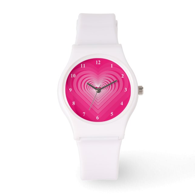 Roze harten bekijken horloge (Voorkant)