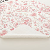 Roze Harten Bloemliefde Sherpa Deken (3/4)