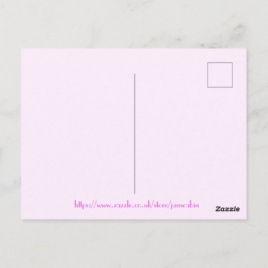 Roze harten Briefkaart (Achterkant)