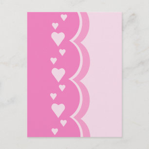 Roze harten briefkaart