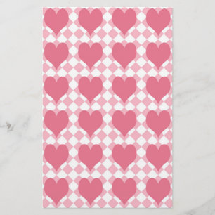 Roze harten briefpapier