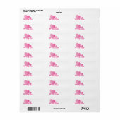 Roze harten bruiloft blanco Adresetiketten Etiket (Full Sheet)