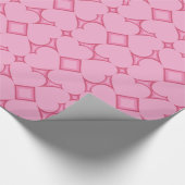 Roze Harten Bruiloft of Valentijnse  Wrapping Papi Cadeaupapier (Hoek)