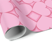 Roze Harten Bruiloft of Valentijnse  Wrapping Papi Cadeaupapier (Rol Hoek)