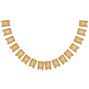  Roze Harten Bruin Vrijgezellenfeest Decor Vlaggetjes