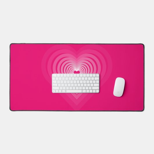 Roze harten bureaumat (Keyboard & Muis)