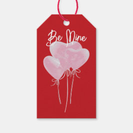 Roze harten cadeaulabel