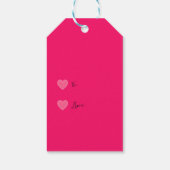 Roze harten cadeaulabel (Achterkant)