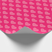 Roze harten cadeaupapier (Hoek)
