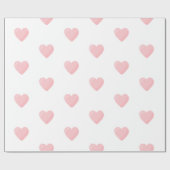 Roze harten cadeaupapier (Vlak)