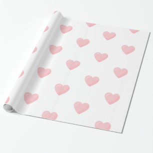 Roze harten cadeaupapier