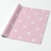 Roze harten cadeaupapier (Uitgerold)