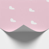 Roze harten cadeaupapier (Hoek)