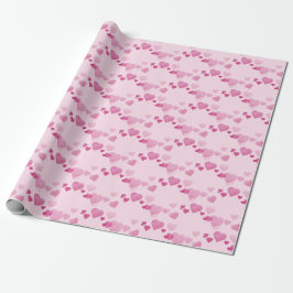 Roze harten cadeaupapier