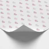 Roze harten cadeaupapier (Hoek)