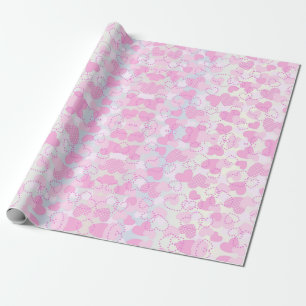 Roze harten cadeaupapier