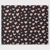 Roze harten cadeaupapier (Vlak)