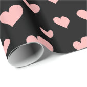 Roze harten cadeaupapier (Rol Hoek)