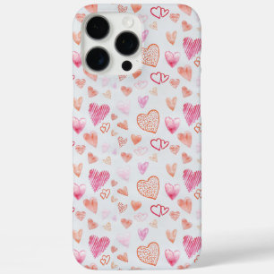 Roze harten iPhone 16 pro max hoesje