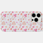 Roze harten Case-Mate iPhone case (Achterkant (horizontaal))